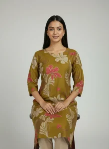Mustard Kurti Set