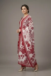 Maroon Chanderi Dress Set