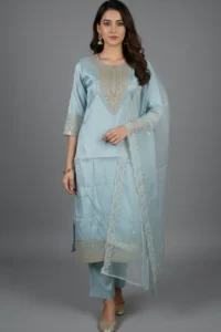 Sky Blue Dress Set