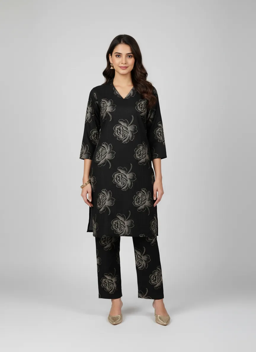 Vatican Foil Print Co-Ord Set (Grey/Black) - Image 6
