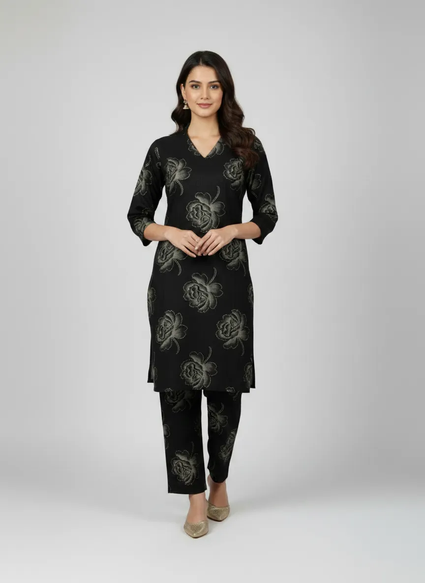 Vatican Foil Print Co-Ord Set (Grey/Black) - Image 2
