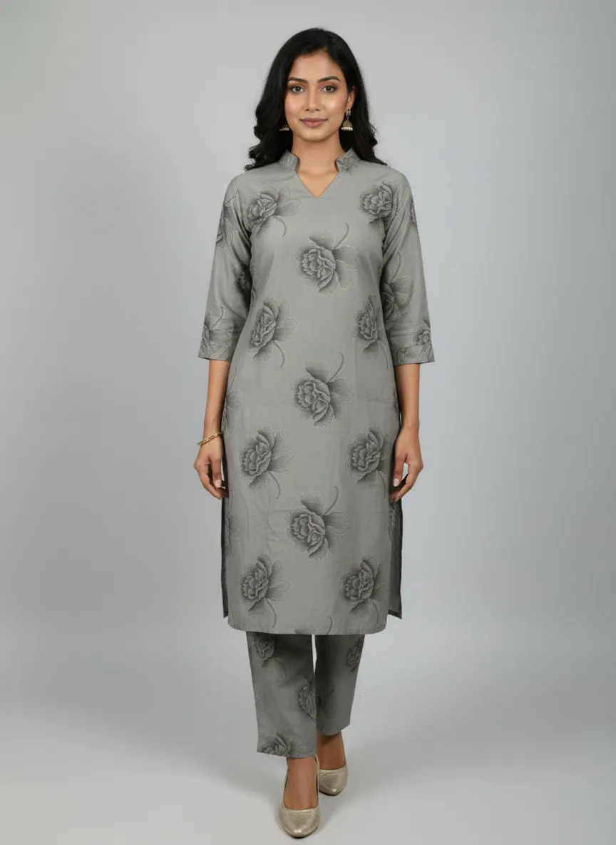 Vatican Foil Print Co-Ord Set (Grey/Black) - Image 3