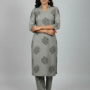 Vatican Foil Print Co-Ord Set (Grey/Black)