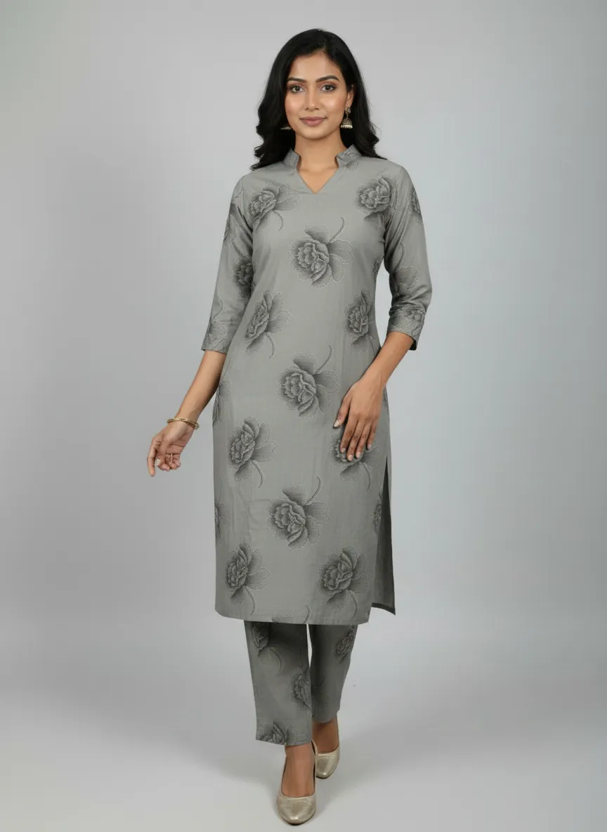 Vatican Foil Print Co-Ord Set (Grey/Black) - Image 5